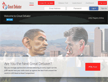 Tablet Screenshot of greatdebater.com